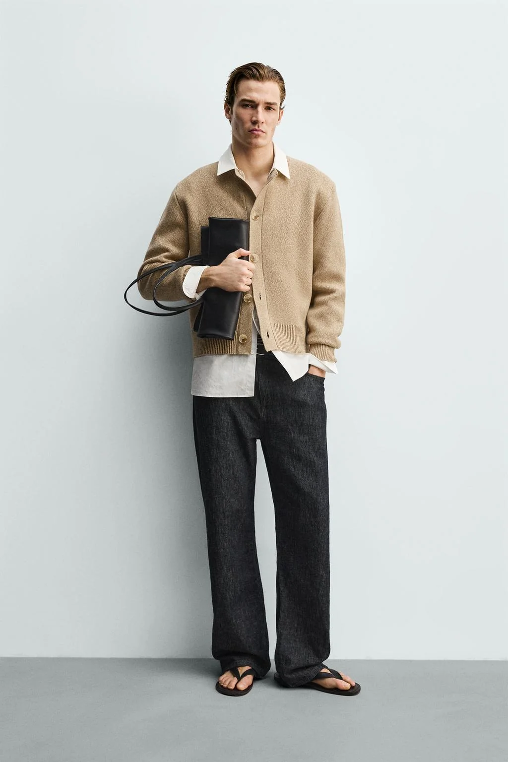 Кардиган свободного кроя с текстурой — Кардиганы