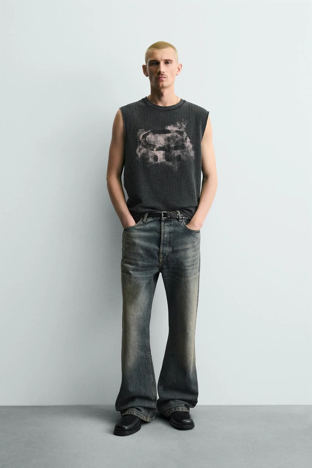 Топ из трикотажа с принтом — Жилеты