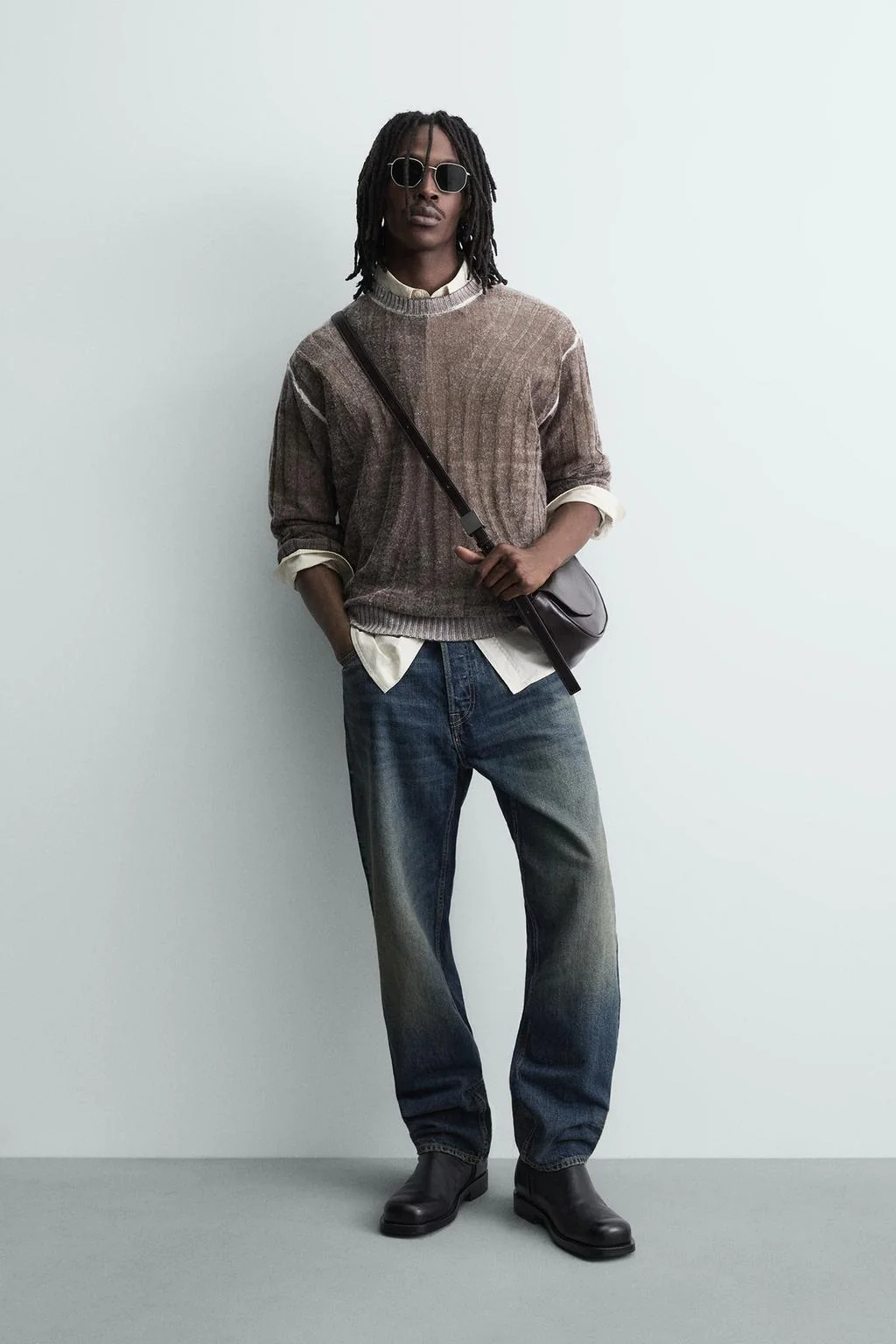 Свитер с джаккардовой вязкой