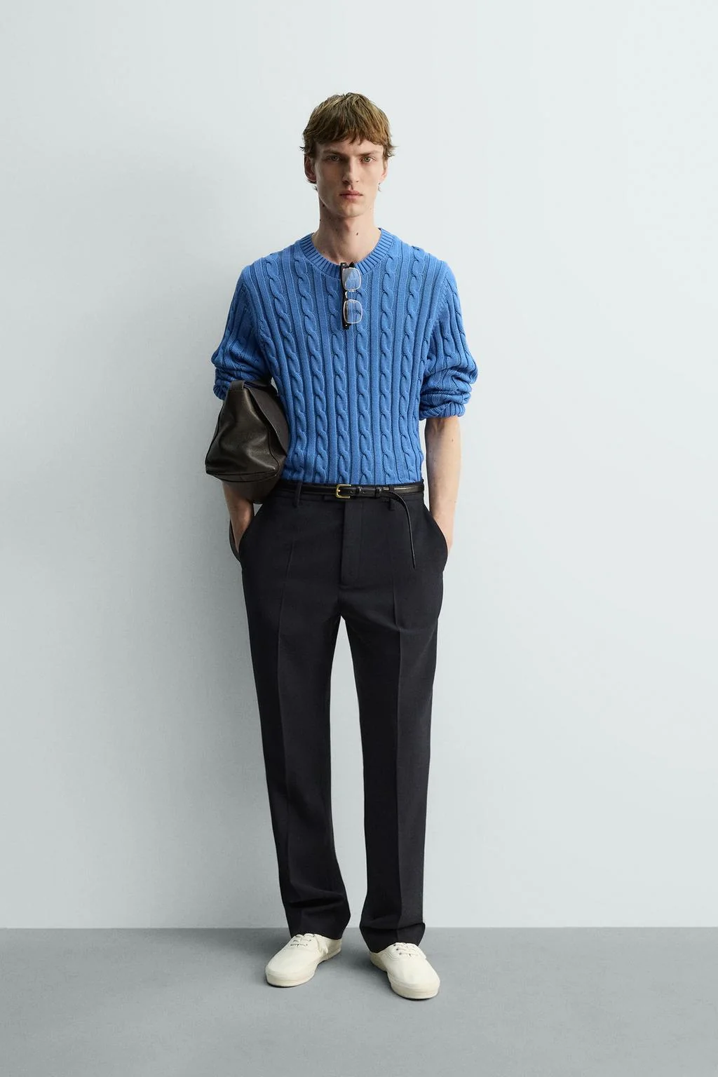 Свитер с текстурной кабельной вязкой — Цвета