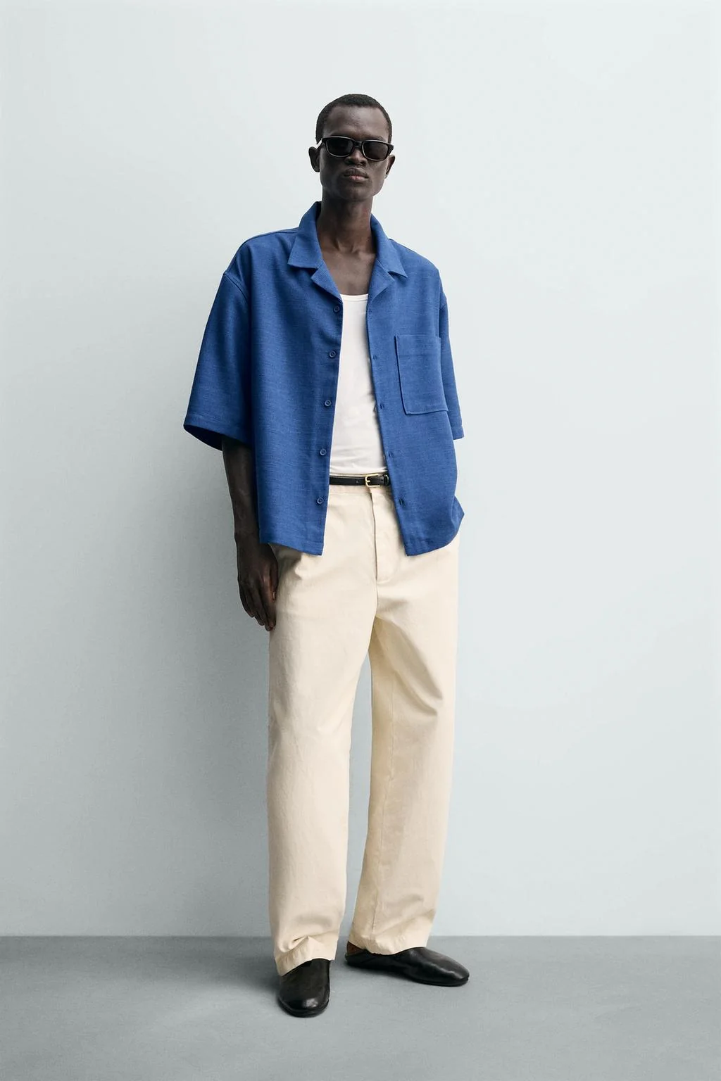 Рубашка рубчатая бокси