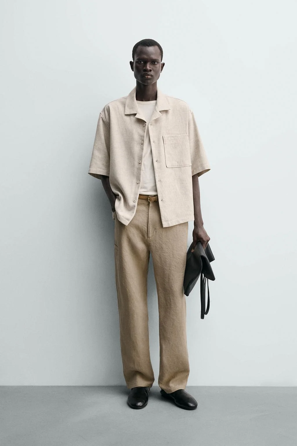 Рубашка рубчатая бокси