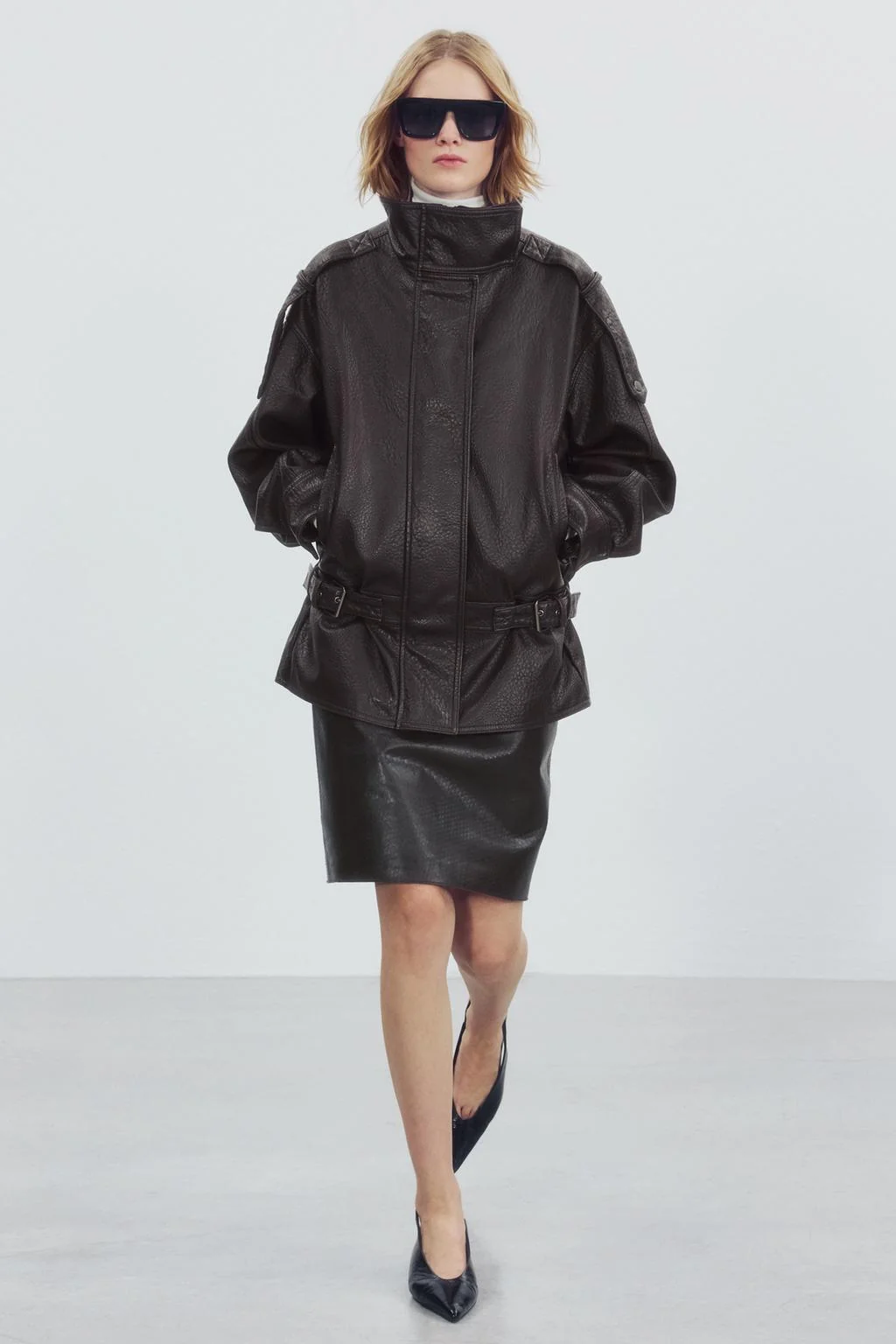 Куртка-косуха из кожзаменителя ZW Collection