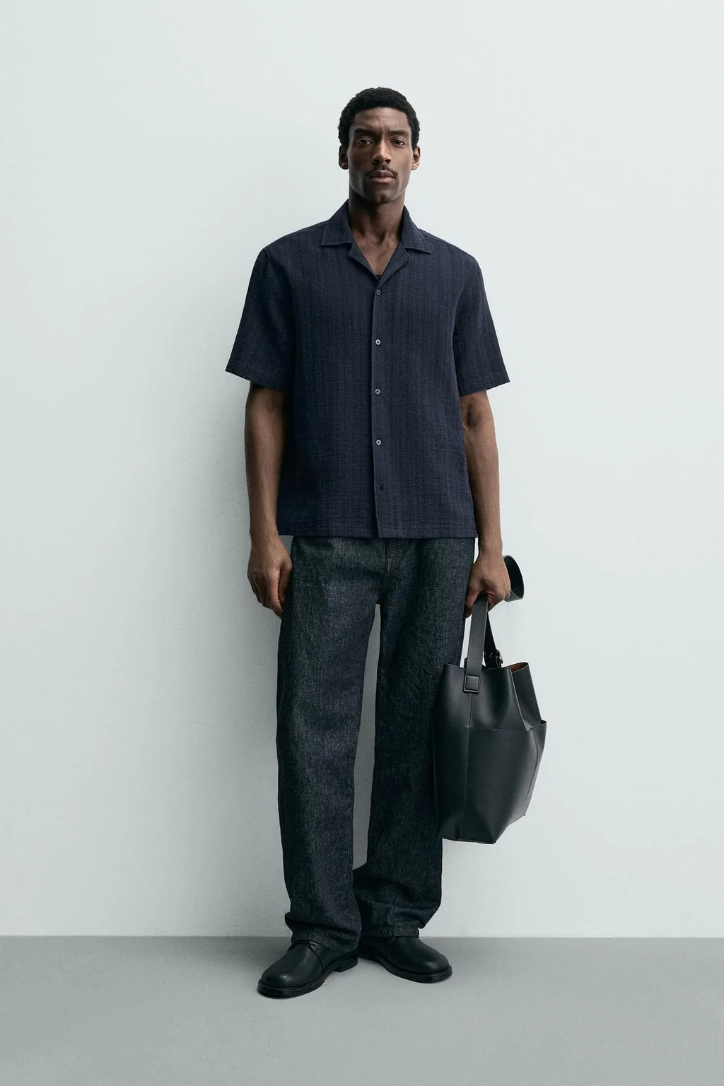 Рубашка с геометричным жаккардом