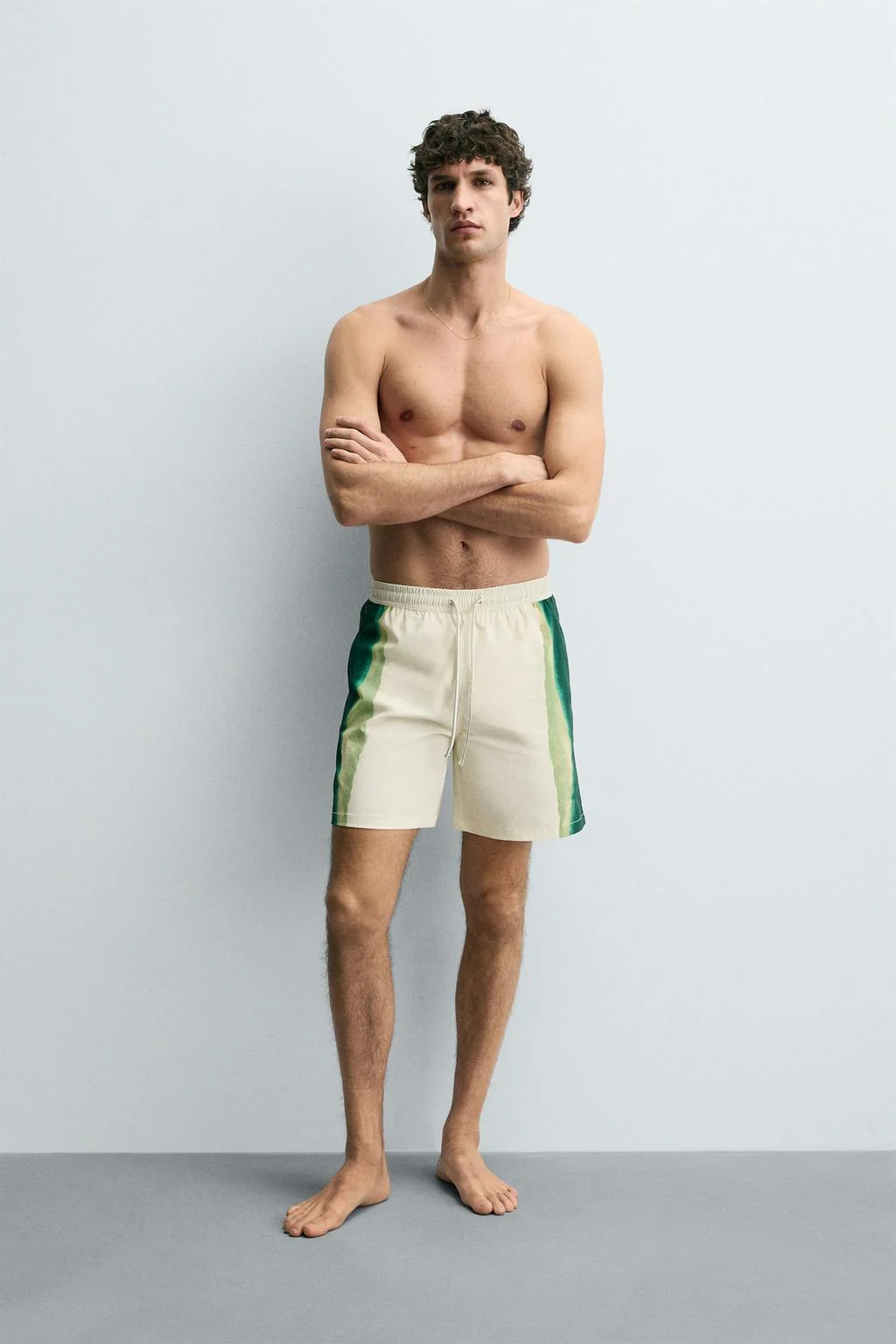 Длинные плавки в полоску с принтом — Купальники и пляжная одежда