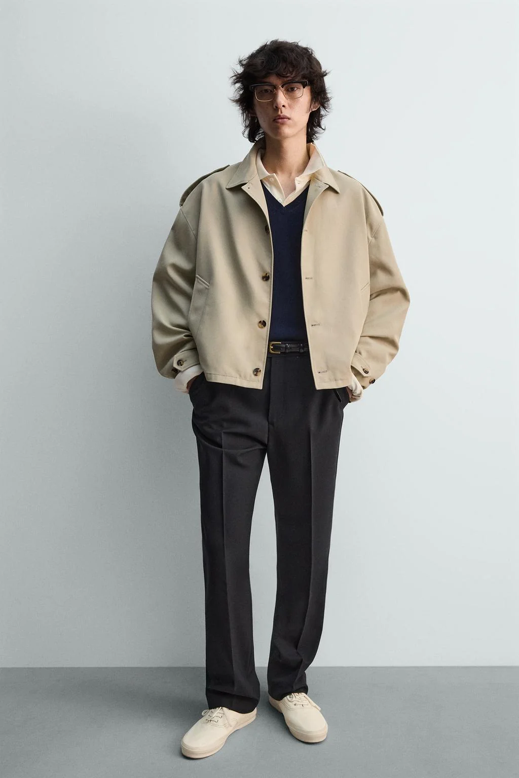 Кожаные кроссовки