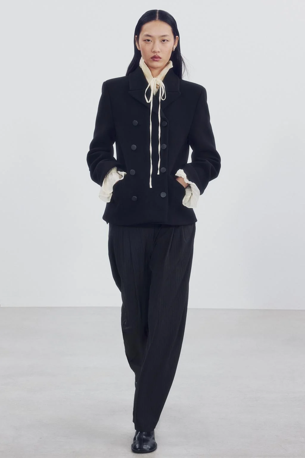 ZW COLLECTION короткое пальто из шерстяной смеси