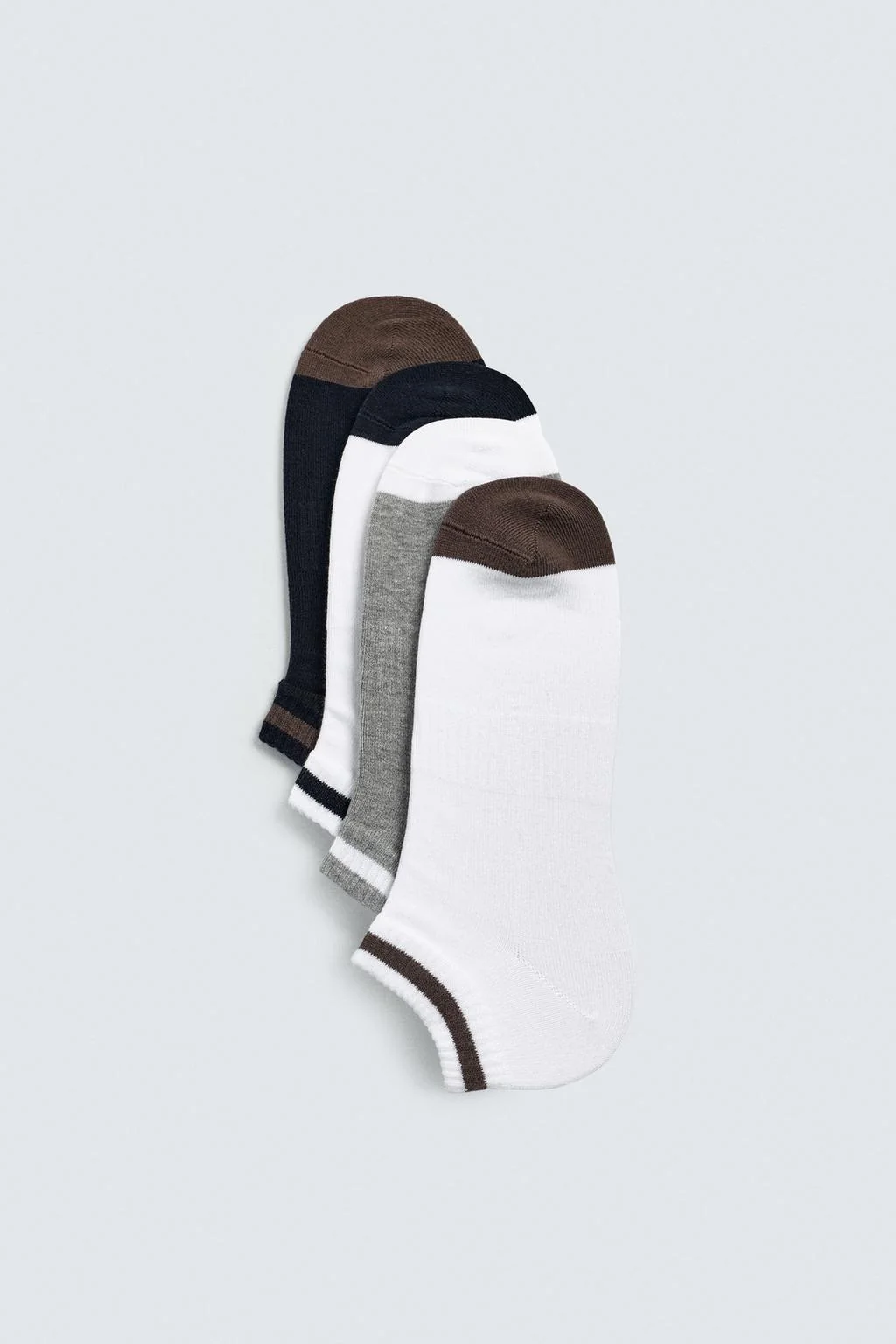 Набор из 4 пар полосатых носков до щиколотки — Нижнее белье