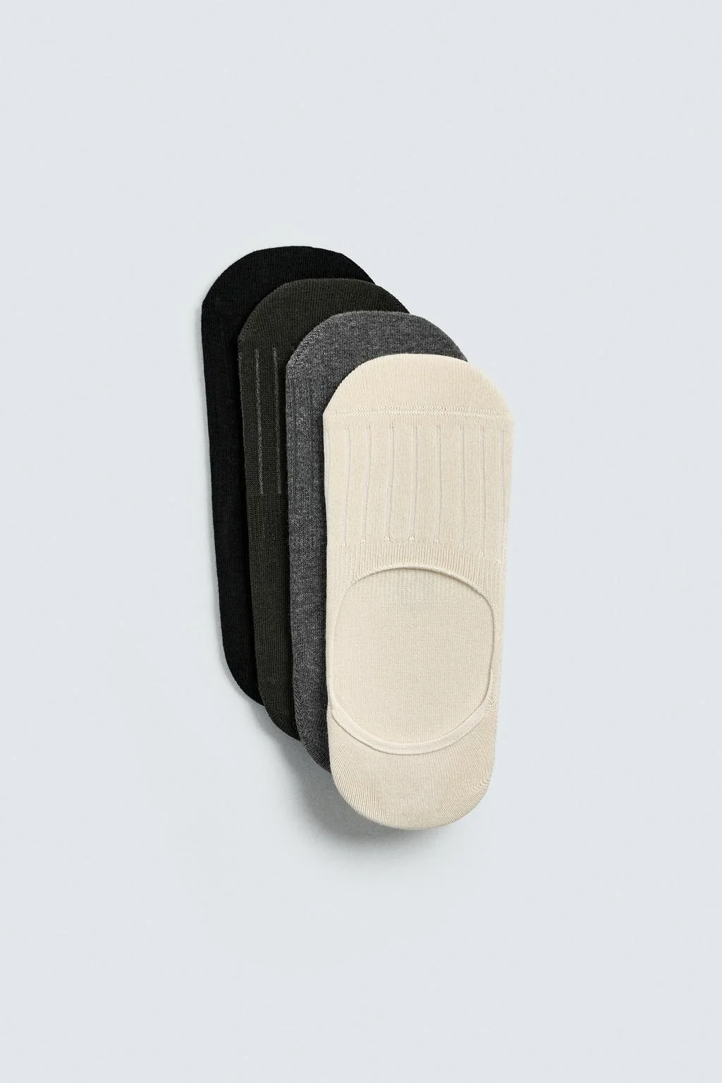 Набор из 4 пар носков без резинки в рубчик — Нижнее белье