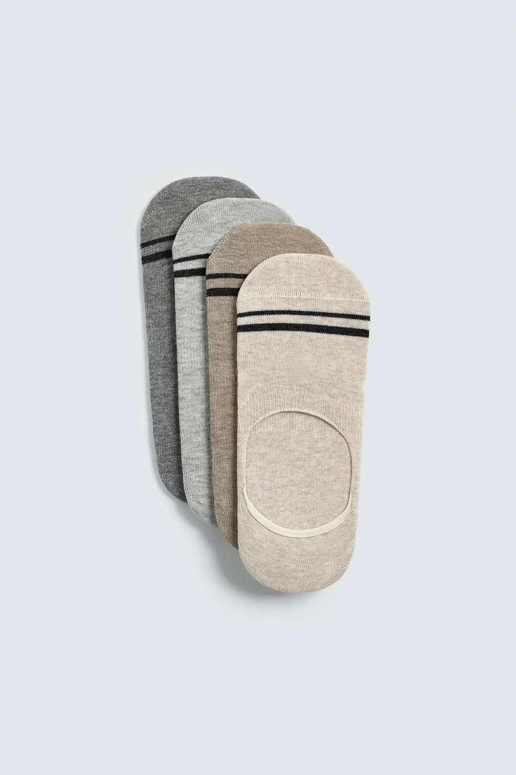 Набор из 4 пар носков в полоску без резинки — Нижнее белье