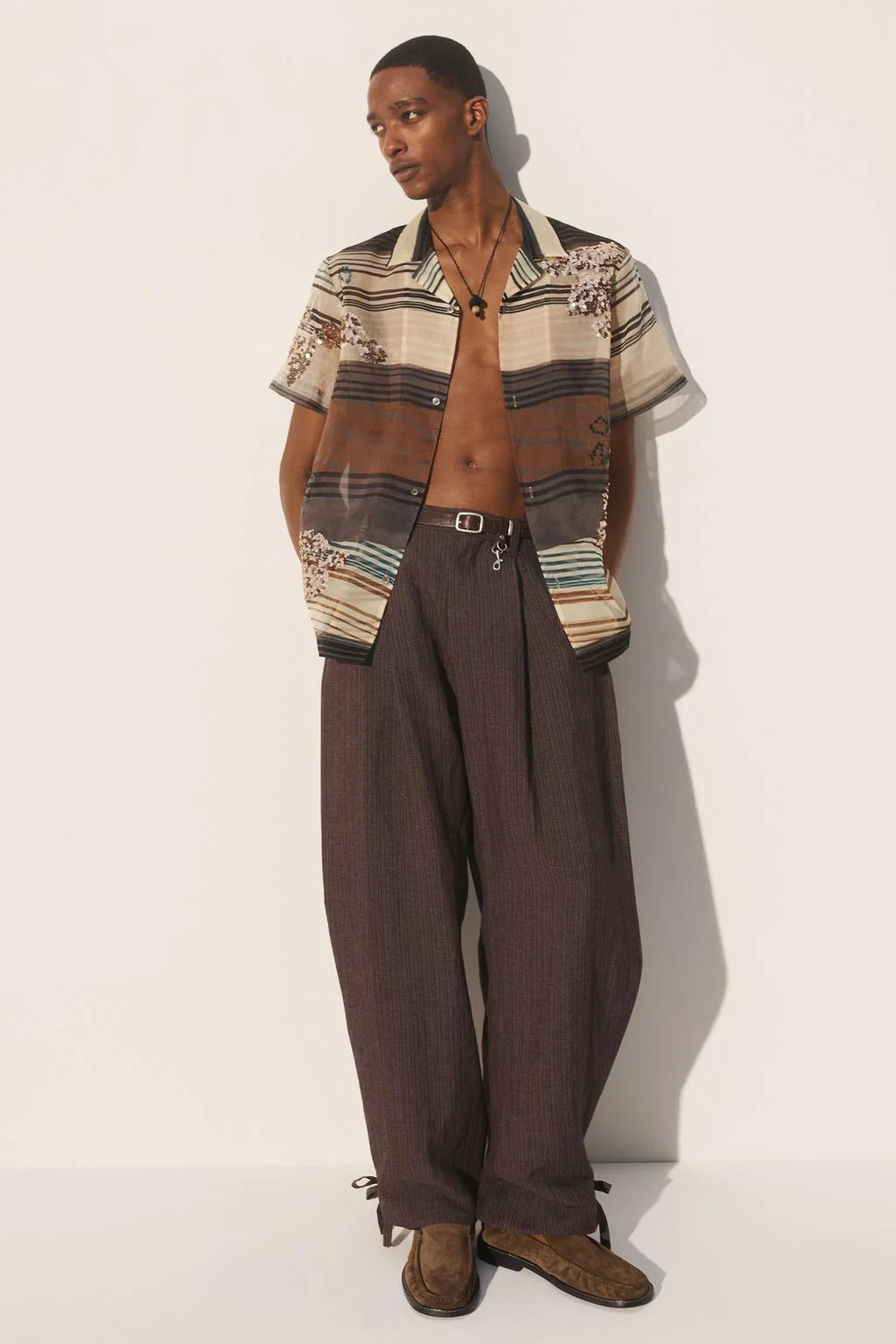 Кожаный пояс с омарным крючком — Ремни