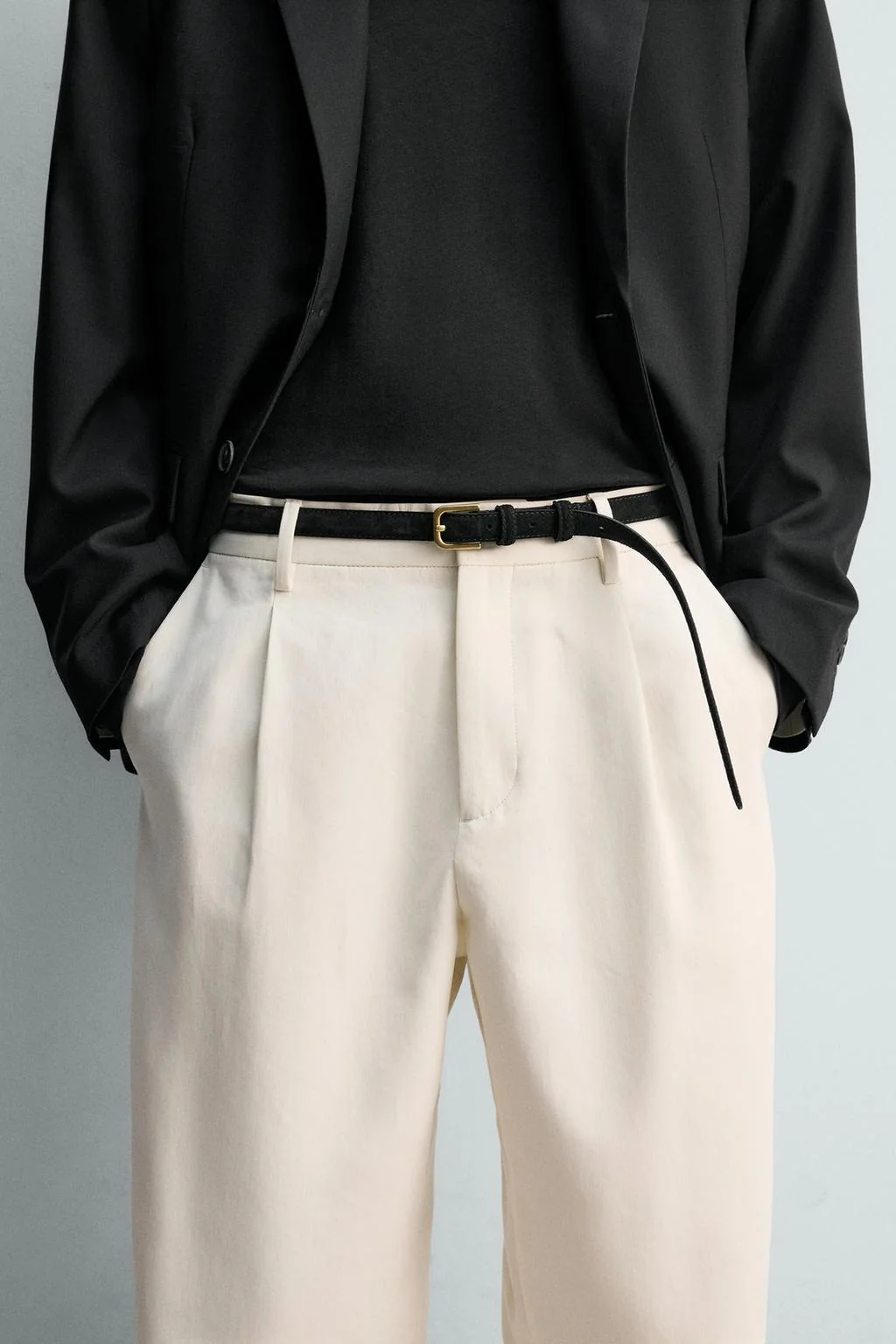 Раздельный ремень из замши