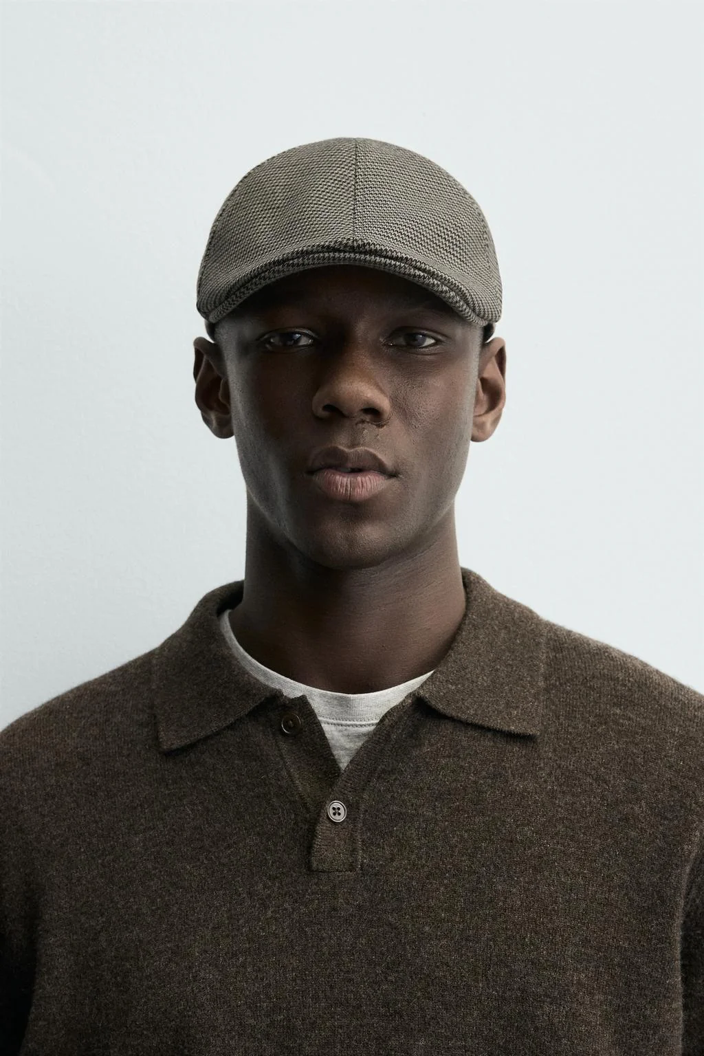 Клетчатый текстурированный берет — Береты