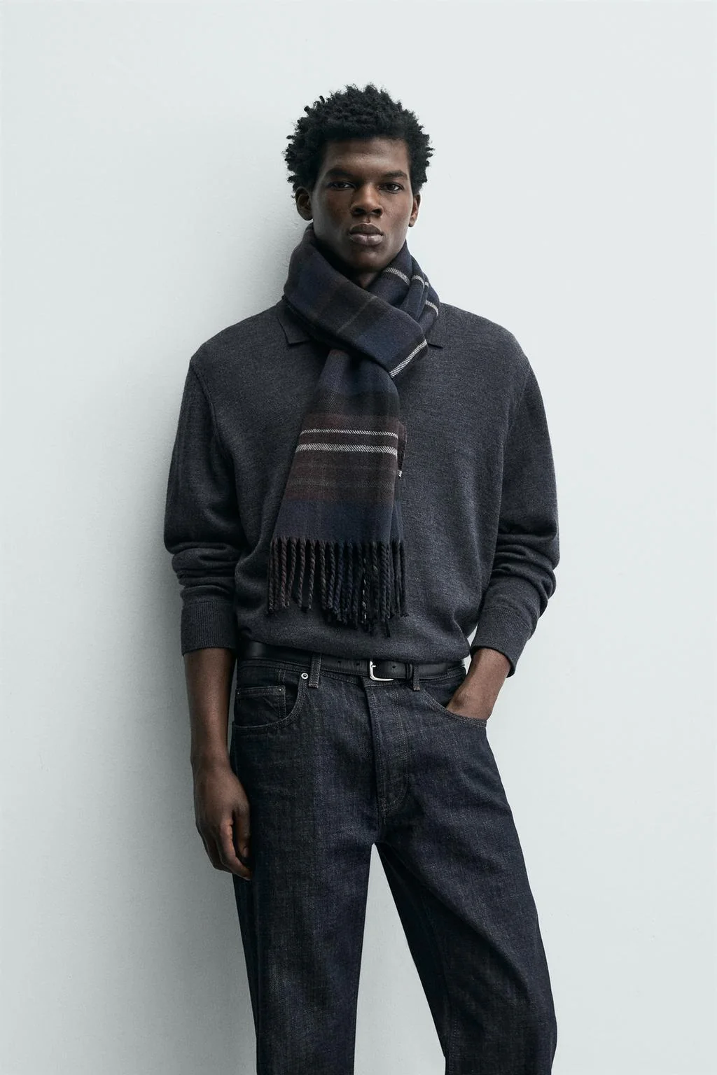 Двусторонний шарф в клетку — Шарфы