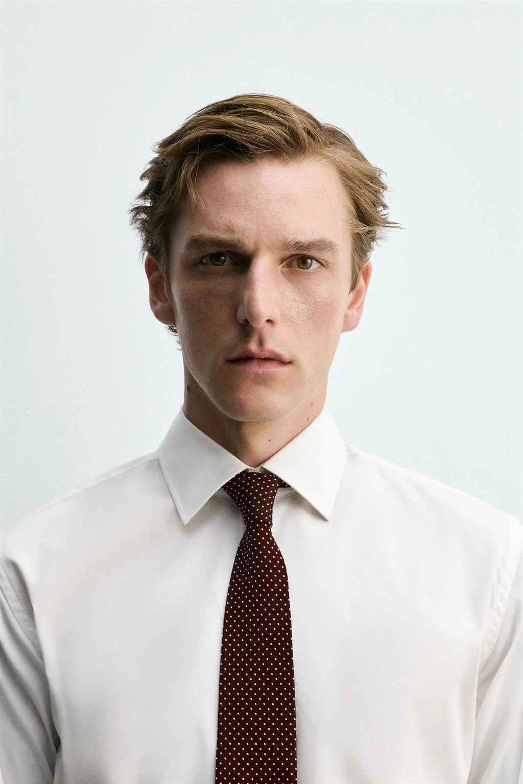 Галстук из 100% шёлка в горошек — Красные галстуки