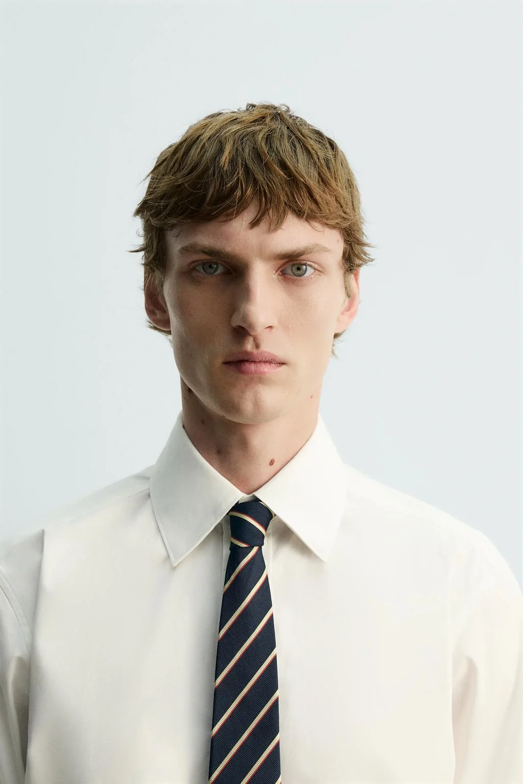 100% шелковый полосатый галстук — Красные галстуки