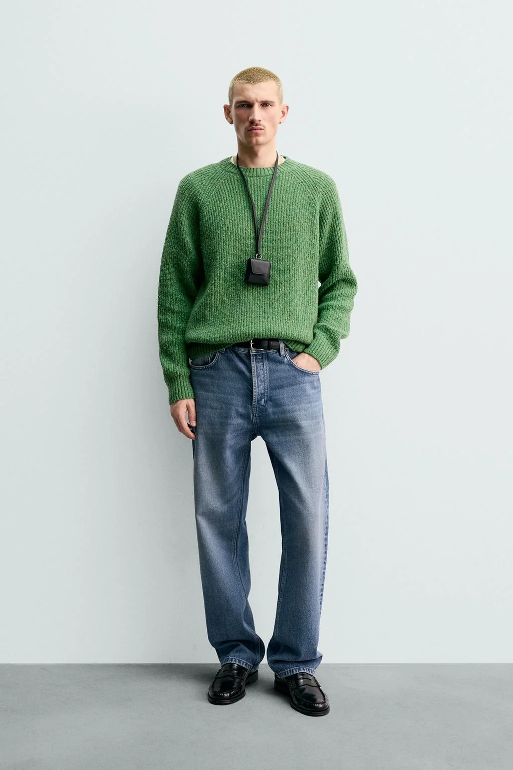 Свитер из пурл-трикотажа с меланжем — Цвета