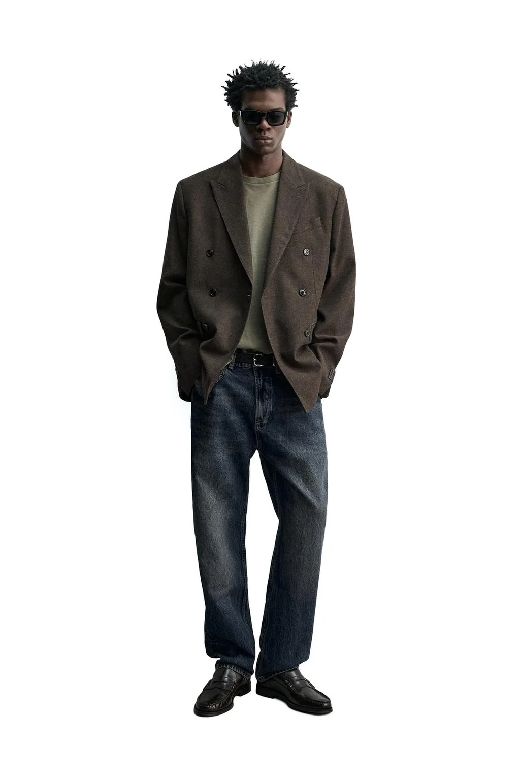 Пиджак двубортный из шерстяной смеси