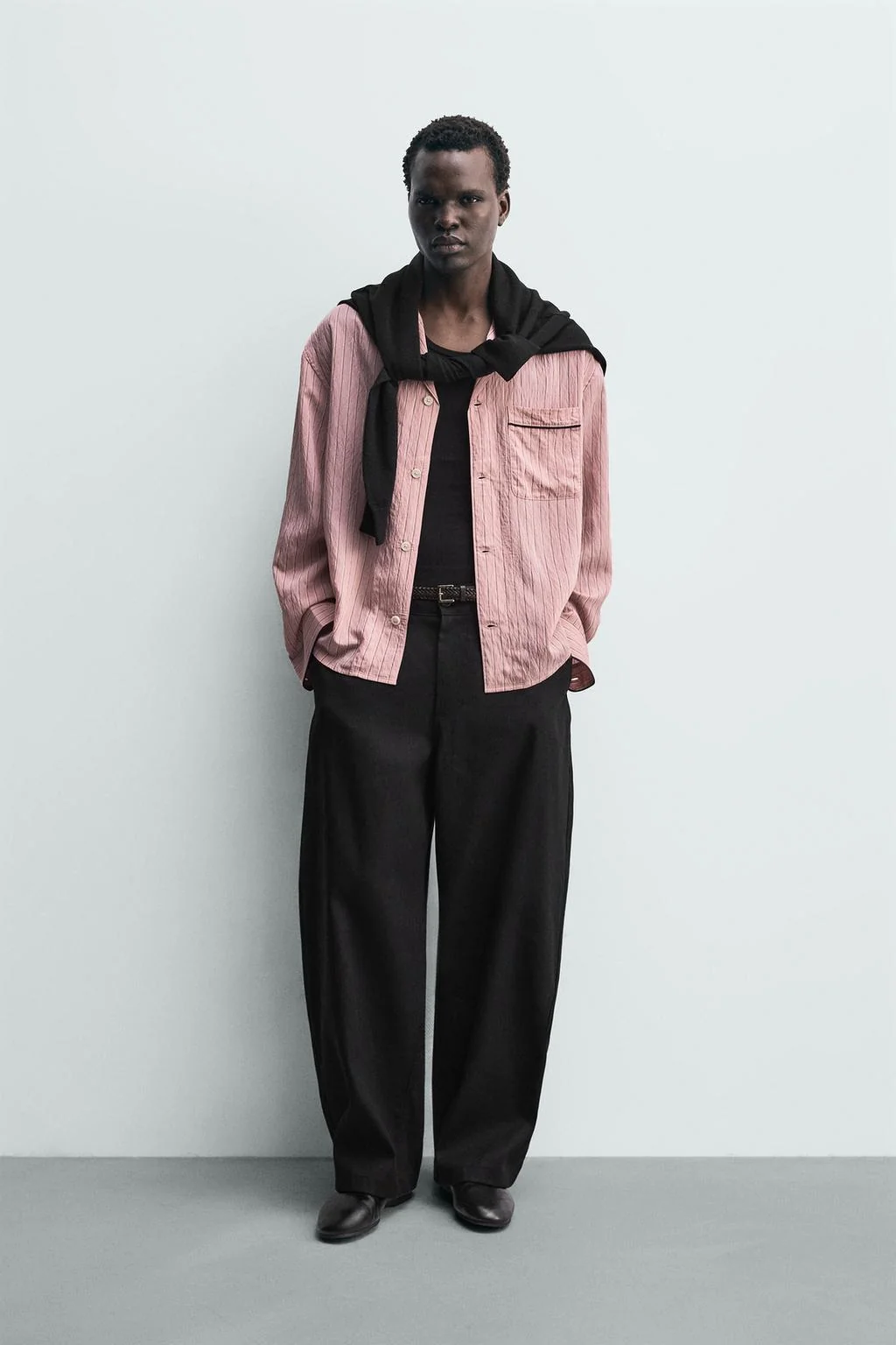 Рубашка в полоску с свободным кроем — Цвета