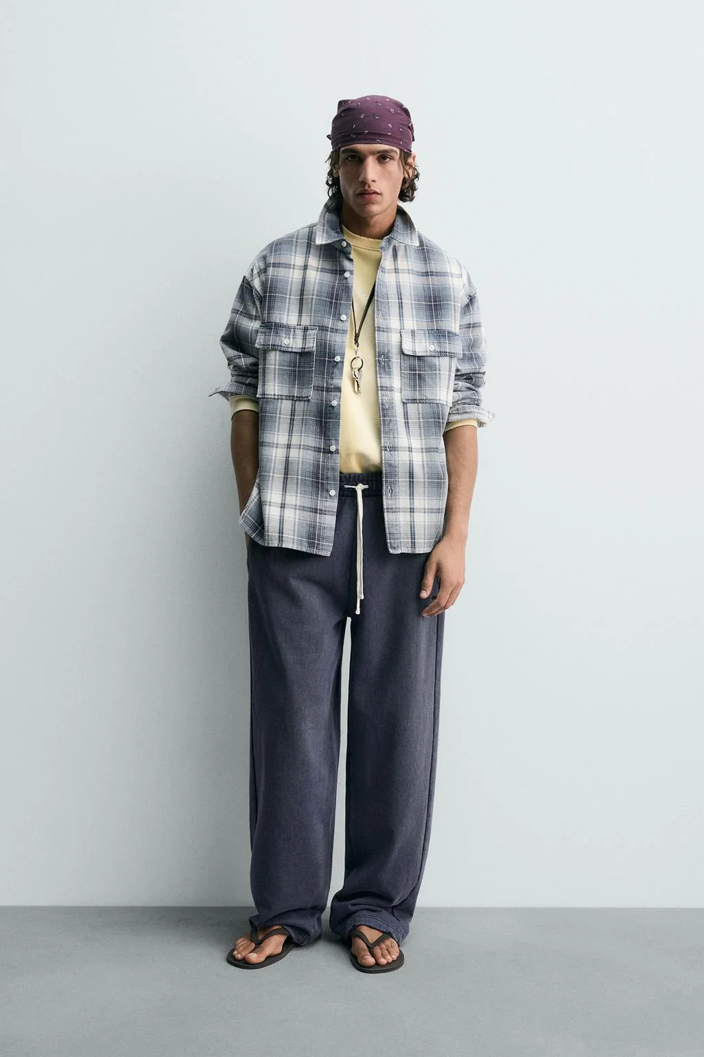 Рубашка в клетку свободного кроя — Форд