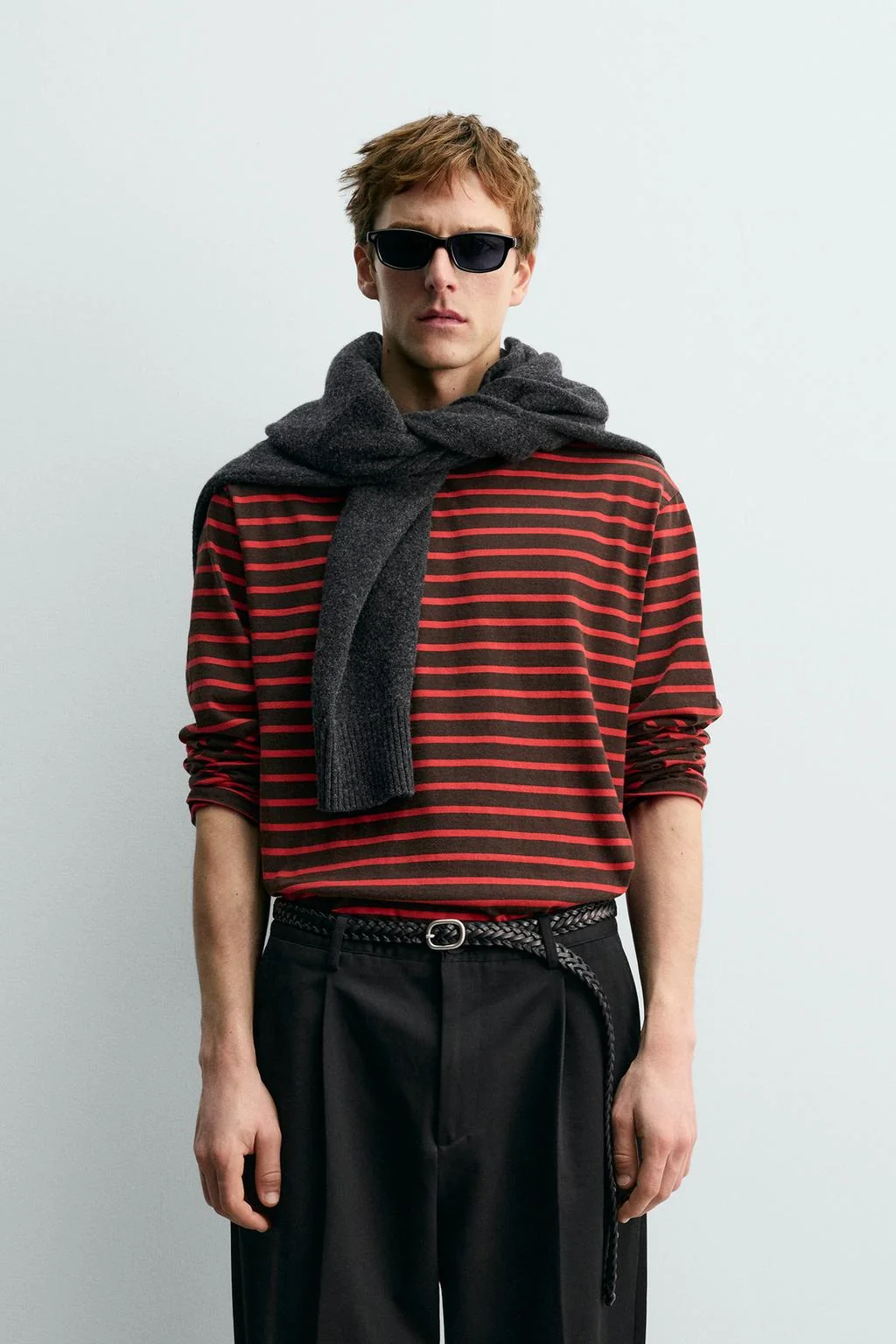 Полосатая жаккардовая футболка AARON LEVINE X ZARA