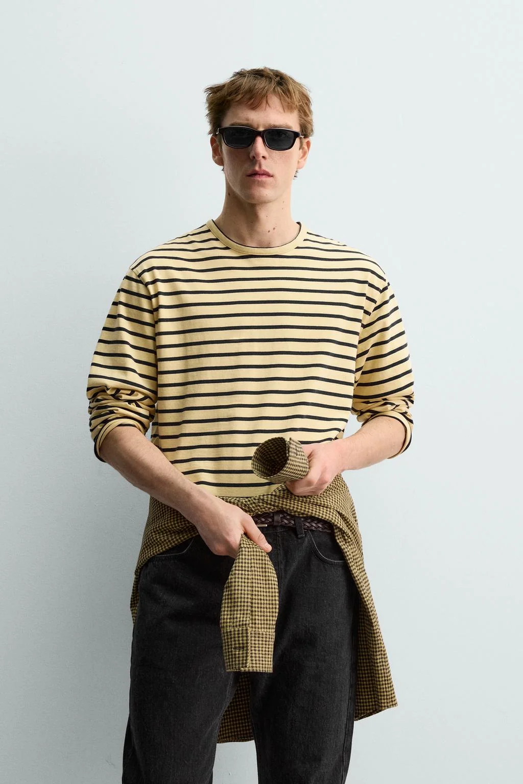 Полосатая жаккардовая футболка AARON LEVINE X ZARA