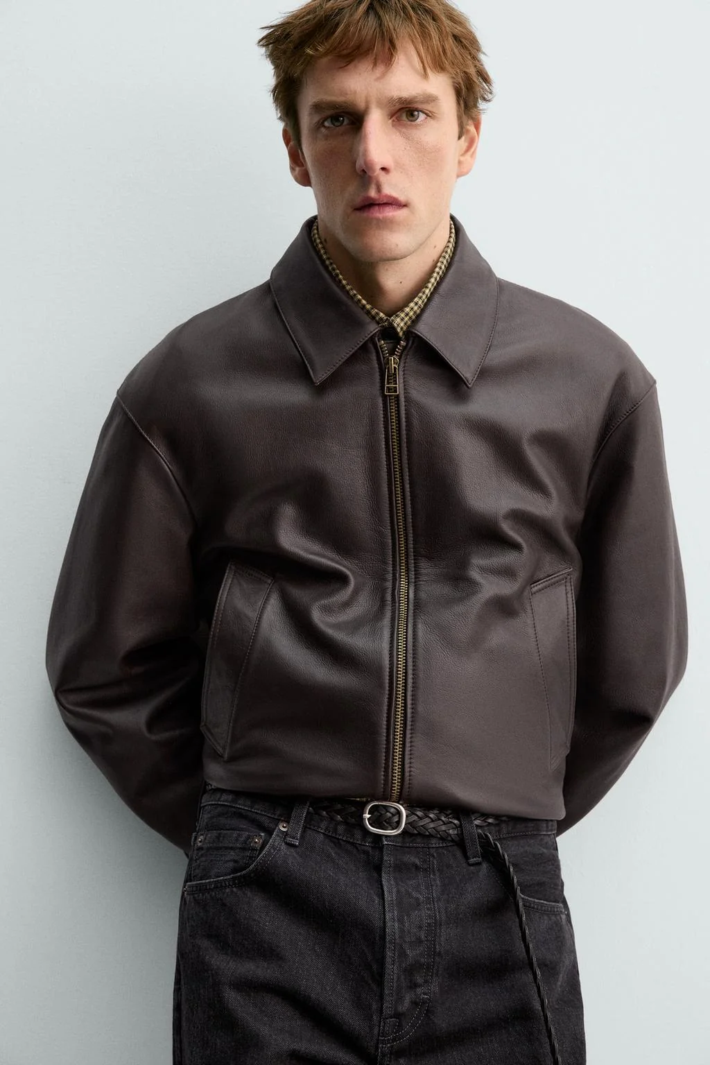 Плетёный кожаный ремень AARON LEVINE X ZARA