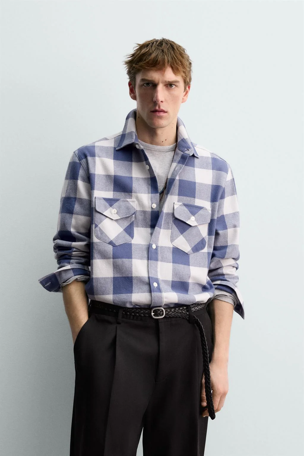 Рубашка из фланели в клетку Aaron Levine X Zara