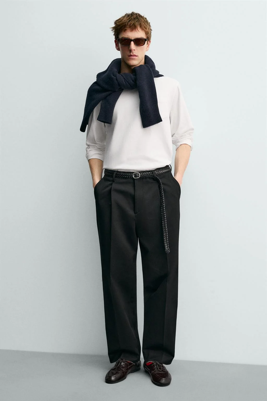 Кожаные палубные туфли с подошвой VIBRAM® AARON LEVINE X ZARA