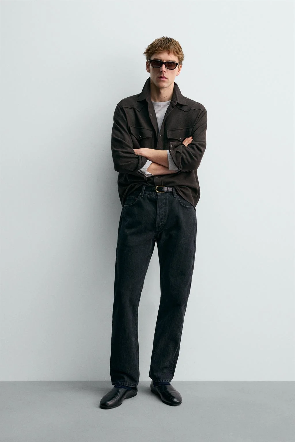 Рубашка в западном стиле из шерсти Aaron Levine X Zara — Аарон Левин × Зара