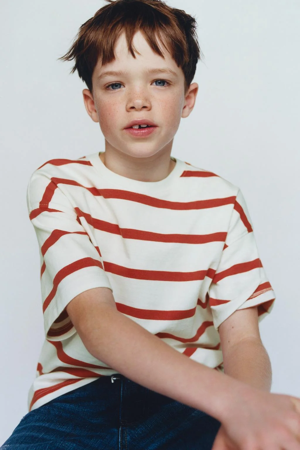 Плотная полосатая футболка со слоганом — КЛУБ ЧУДЕСНЫХ ДЕТЕЙ