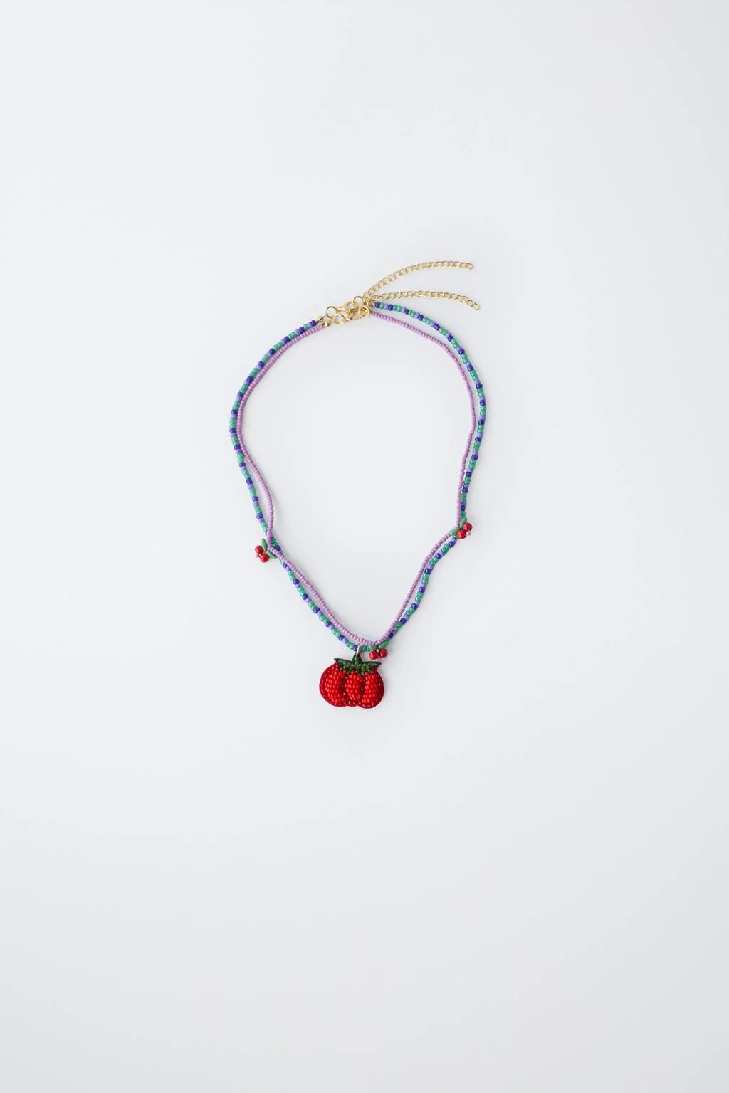 Набор из 2 колец с томатами и бисером