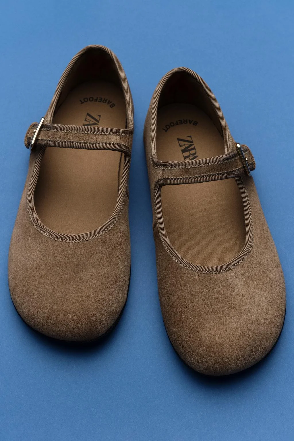 Кожаные балетки-барефут