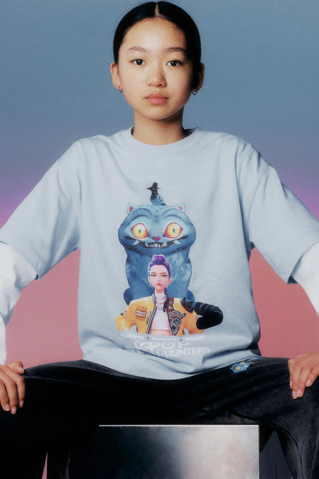 Футболка с принтом KPOP DEMON HUNTERS™ Netflix ©