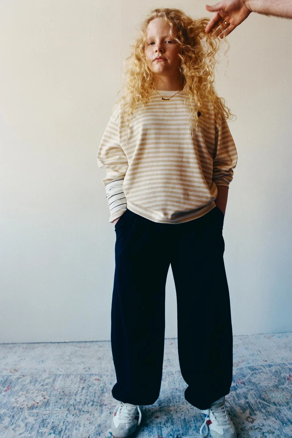 Футболка в полоску с вышитым сердцем — С длинным рукавом