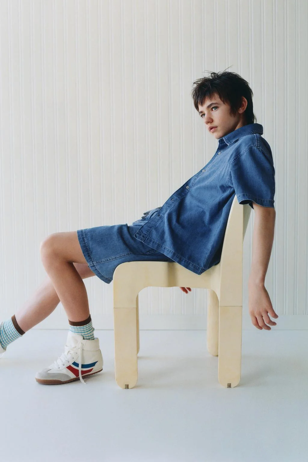 Джинсовые шорты-бермуды из хлопка и льна — ОФИЦИАЛЬНЫЙ