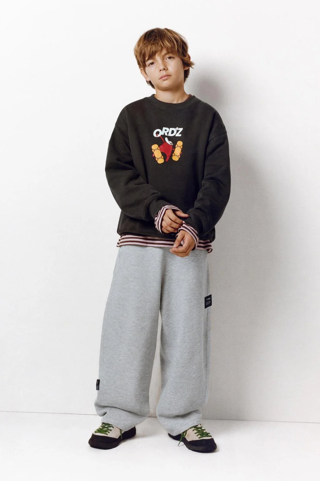 Плюшевые брюки бочонок с лейблой