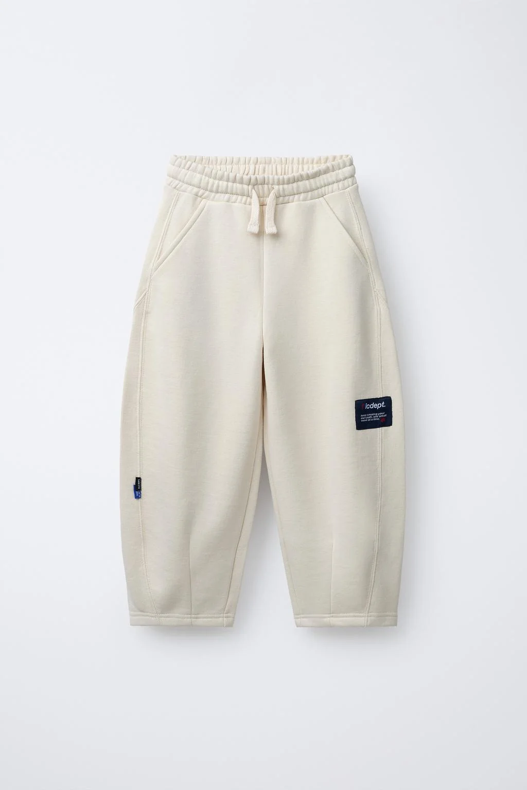 Плюшевые брюки бочонок с лейблой