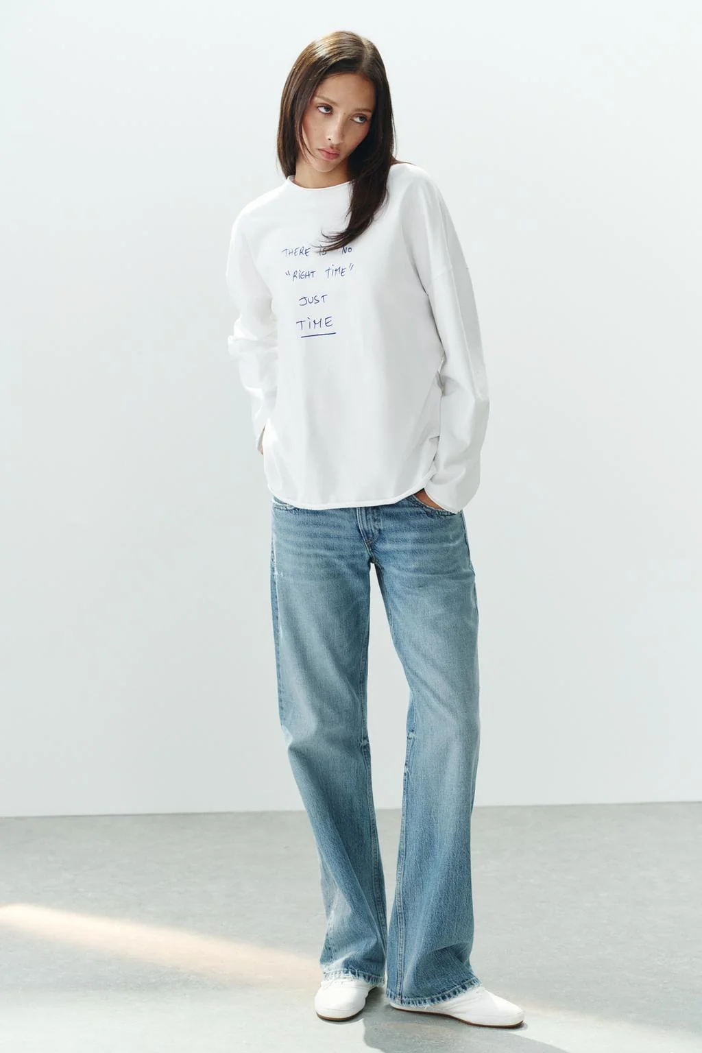 Футболка oversize с принтом THOMAS LELÚ TEXT