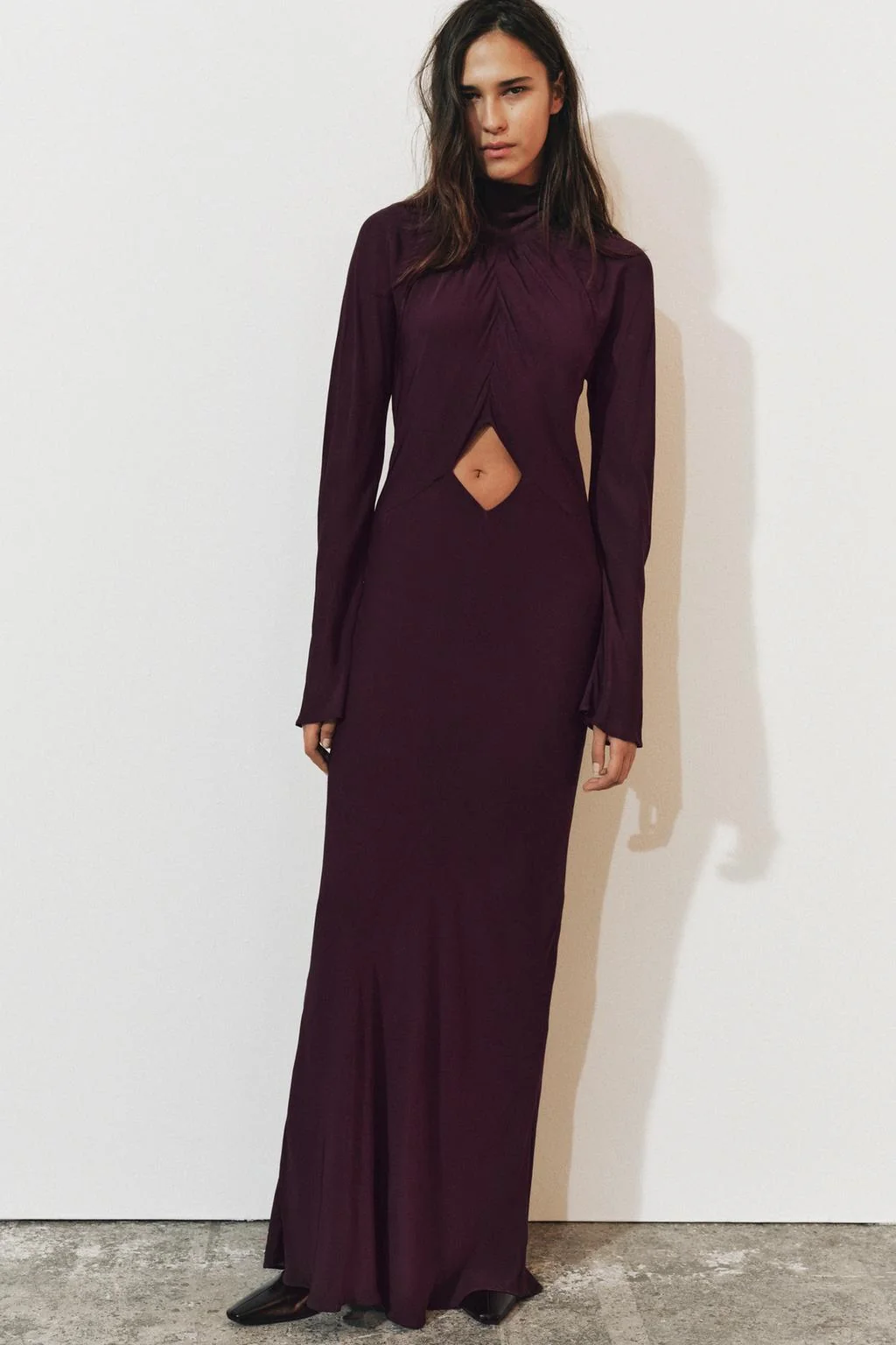 Zw collection длинное платье с разрезом