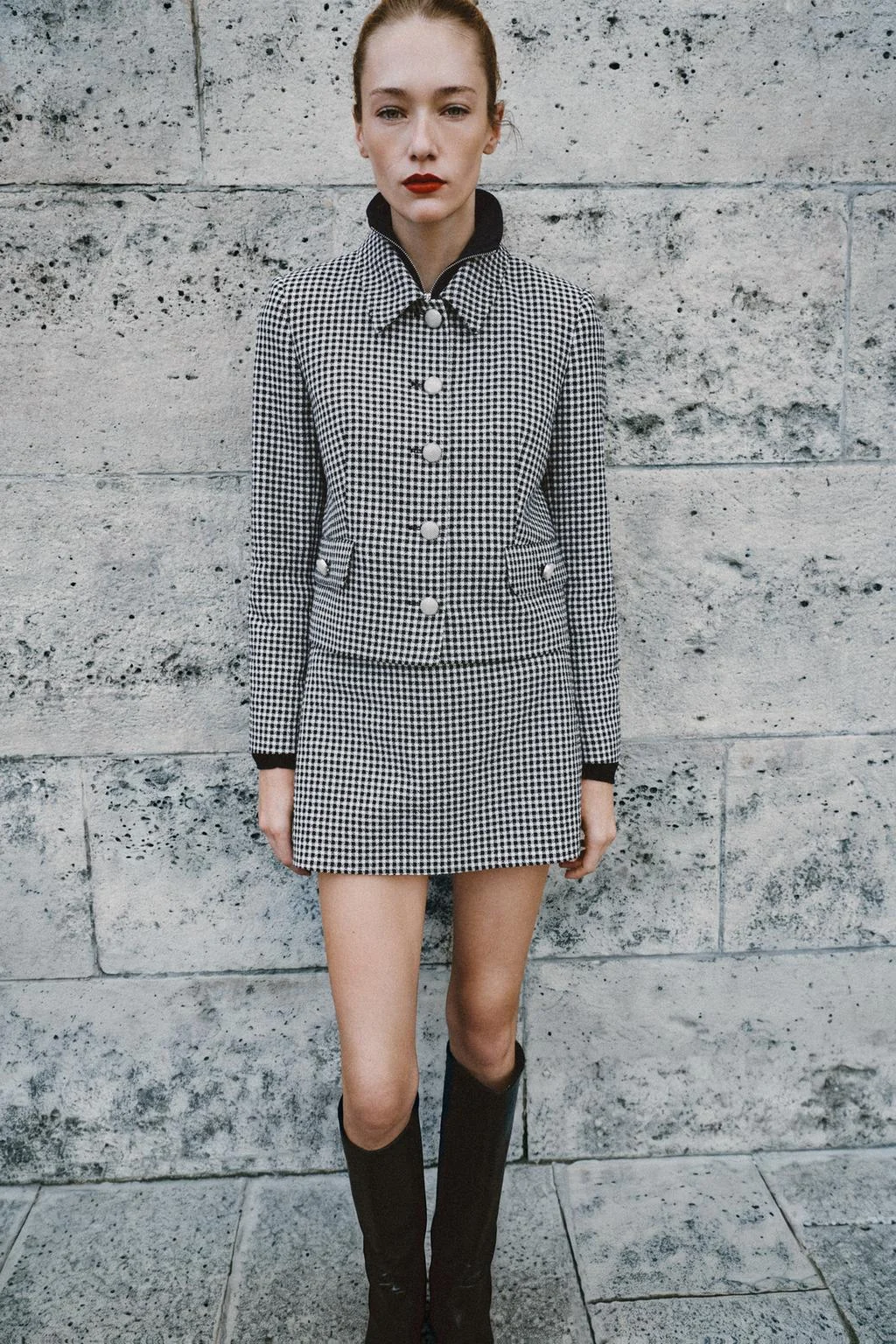 SHORT CHECK JACKET
