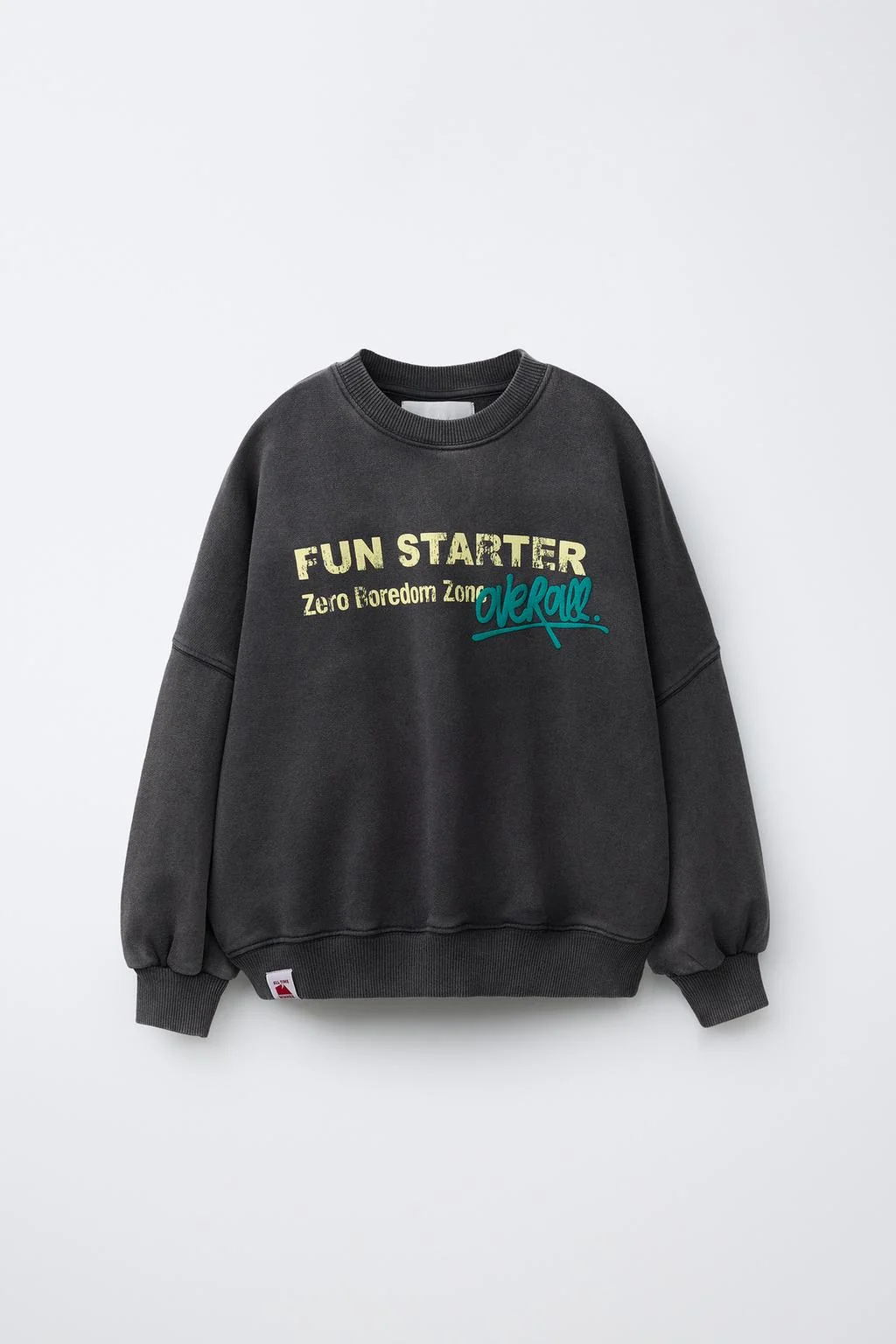 Футболка со слоганом, с эффектом выцветания