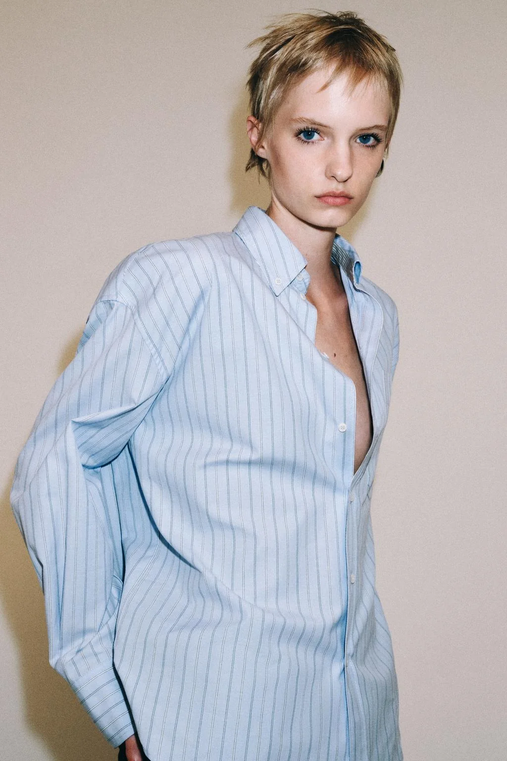 ZW COLLECTION оксфордская рубашка в полоску