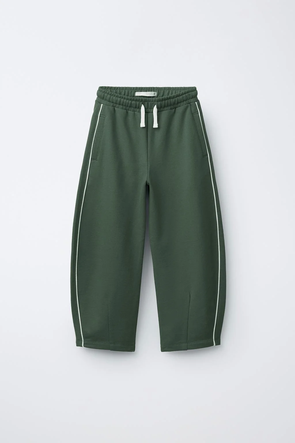 Брюки бочонок с контрастной отделкой