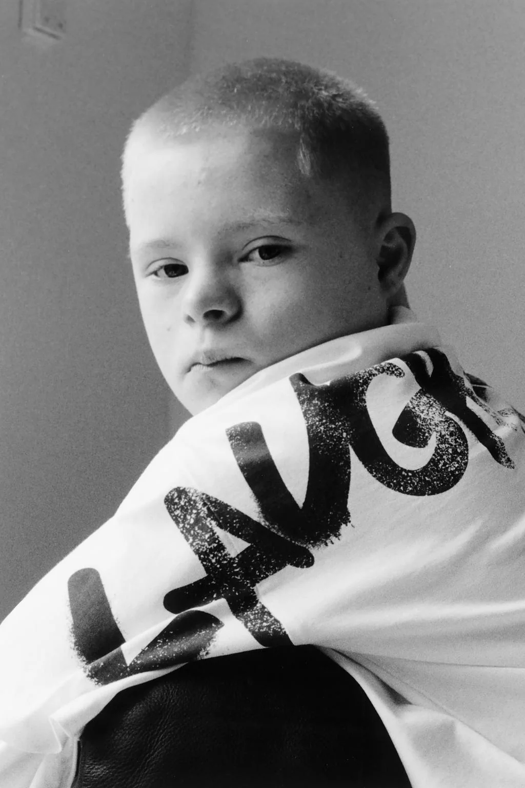 Футболка с двойным рукавом и принтом слогана — С длинным рукавом