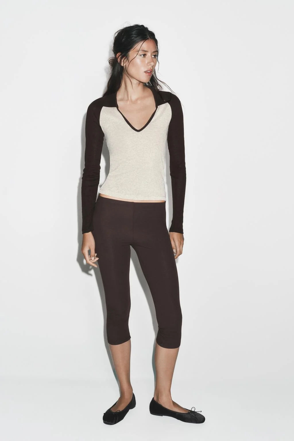 Футболка с контрастным воротником поло