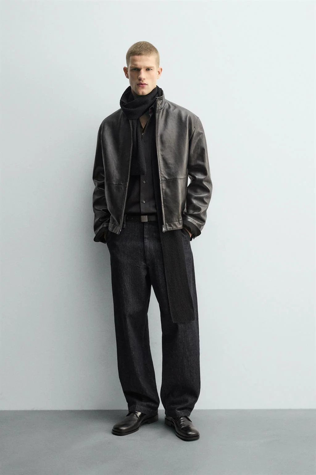 Кожаная куртка свободного кроя — Кожа