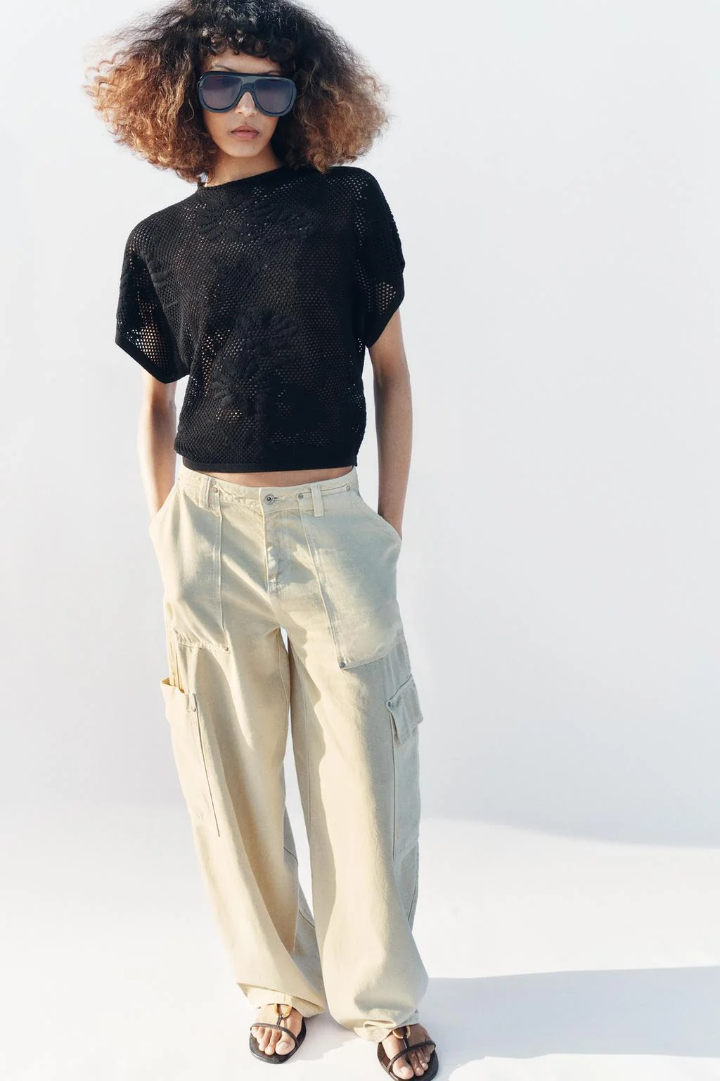 Трикотажный топ с точечным узором