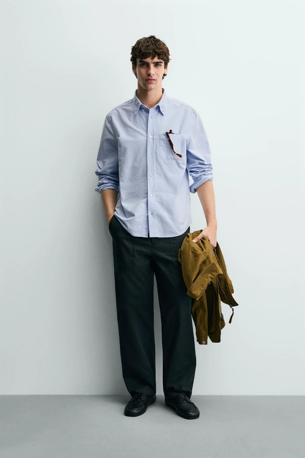 Фактурная рубашка оксфорд