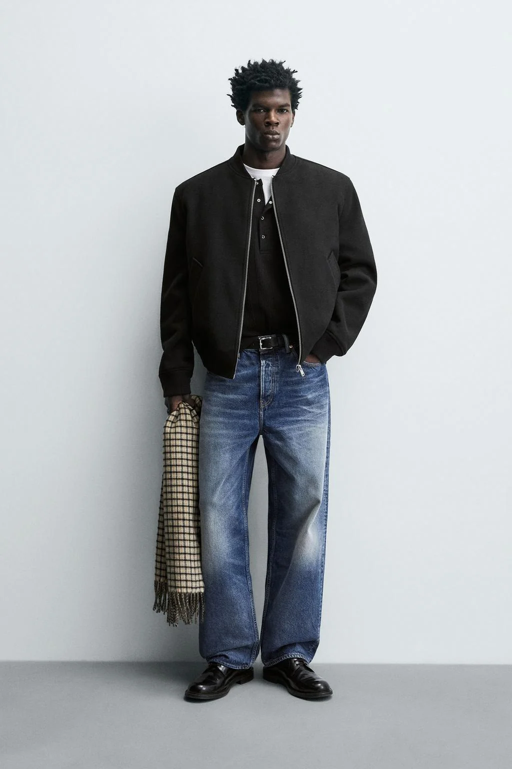 Комбинированная куртка-бомбер — Бомбер